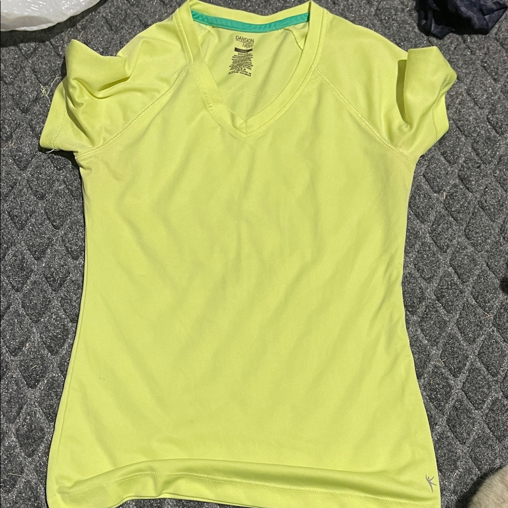 Danskin Now Women's Bright Yellow Short Sleeve Tee